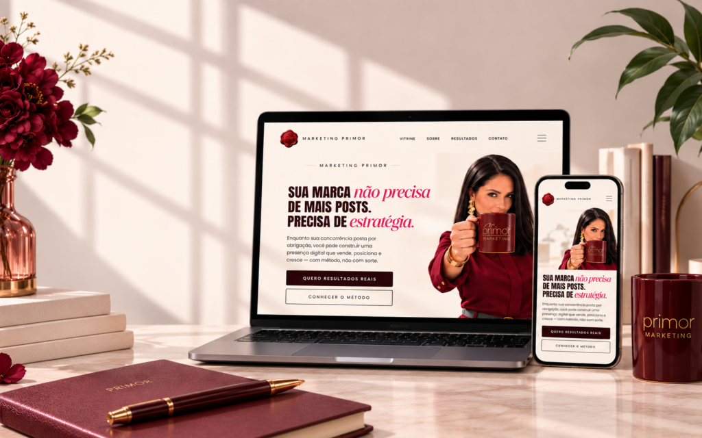 Site institucional criado pela Marketing Primor